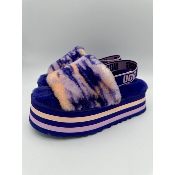 NEW UGG Women's Disco Marble purple orange pink Slide Slippers Shoes US 9 EU 40 - Picture 4 of 7